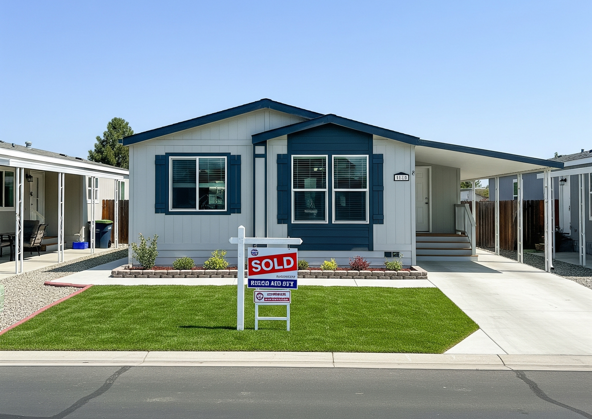 Interior of a modern mobile home